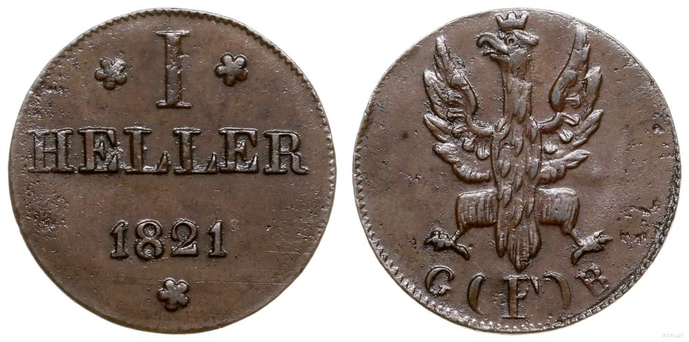 Niemcy, halerz, 1821 GFB