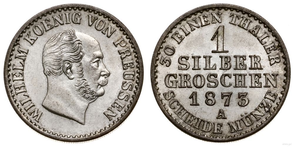 Niemcy, grosz srebrny, 1873 A