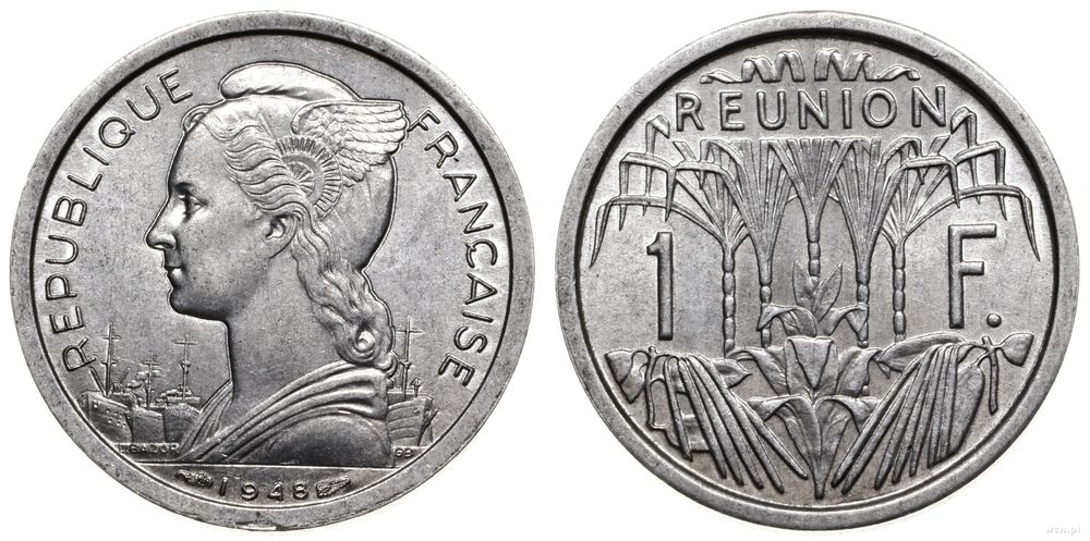 Reunion, 1 frank, 1948