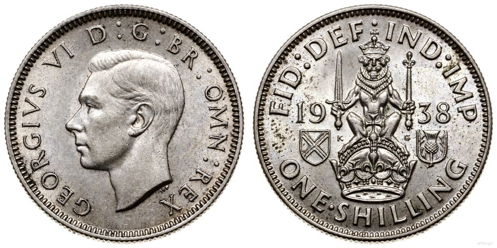 Wielka Brytania, 1 szyling, 1938