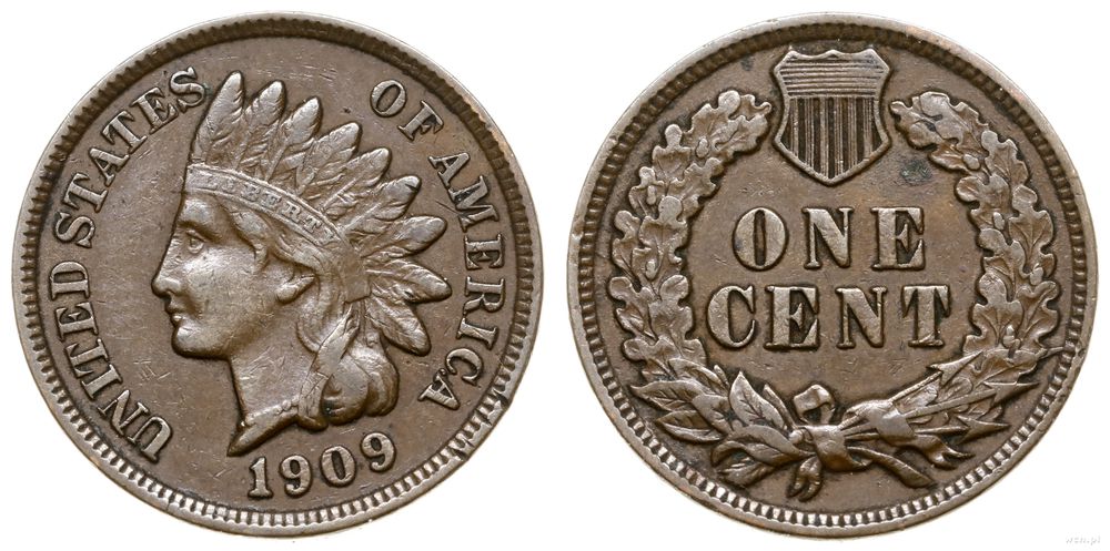 Stany Zjednoczone Ameryki (USA), 1 cent, 1909