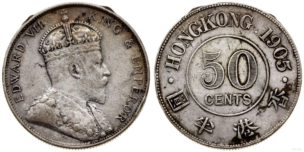 Hong Kong, 50 centów, 1905