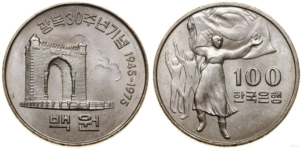 Korea Południowa, 100 wonów, 1975