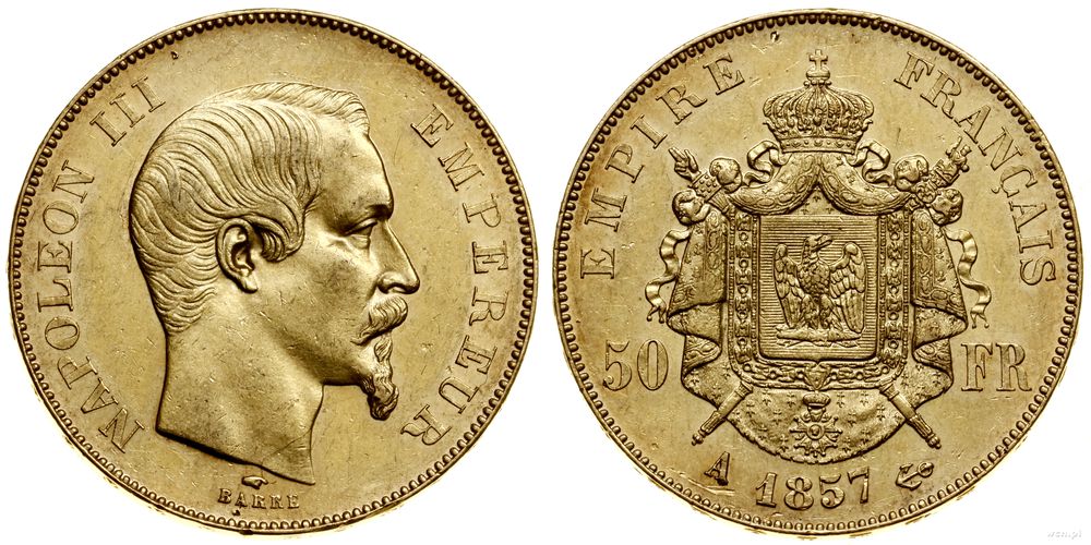 Francja, 50 franków, 1857 A