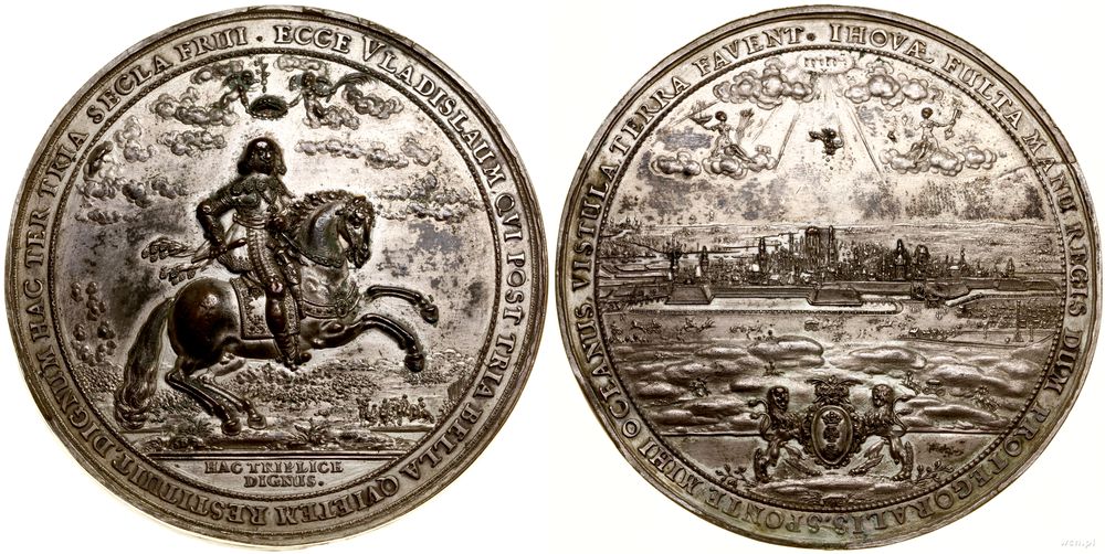 Polska, kopia galwaniczna medalu pamiątkowego, 1642 (data wykonania oryginału)
