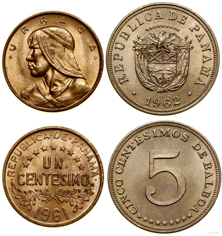 Panama, zestaw 2 monet