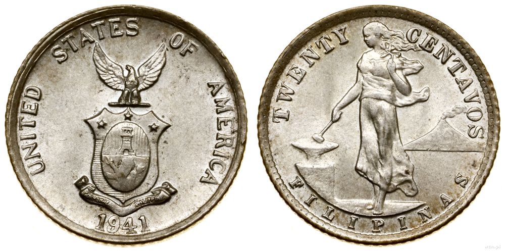 Filipiny, 20 centavos, 1941