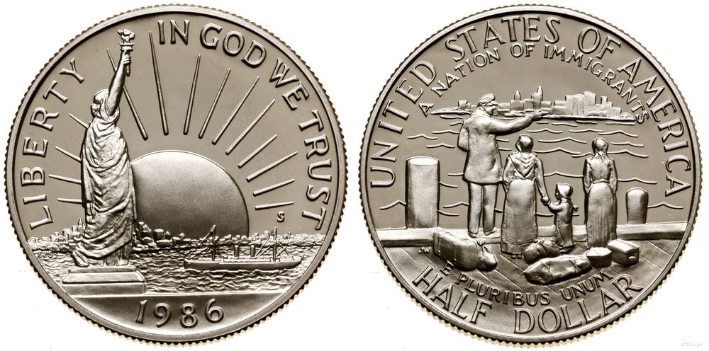 Stany Zjednoczone Ameryki (USA), 1/2 dolara, 1986 S