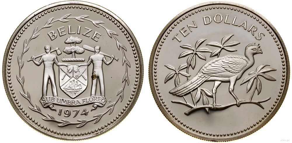 Belize, 10 dolarów, 1974