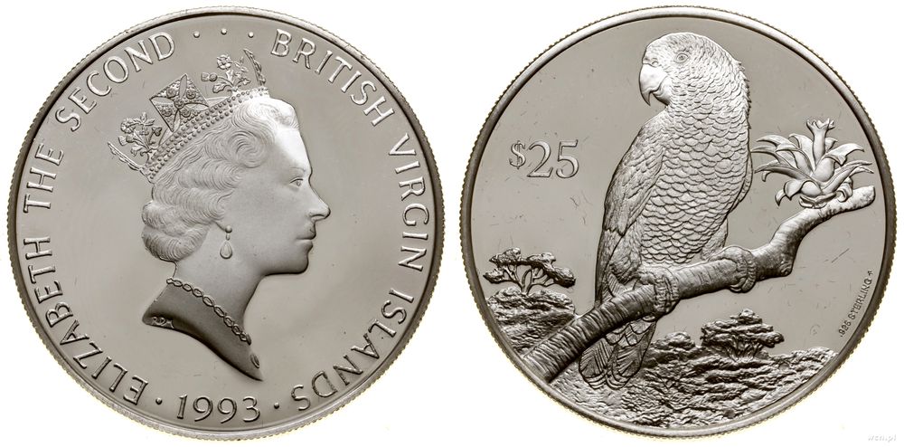 Wyspy Dziewicze, 25 dolarów, 1993