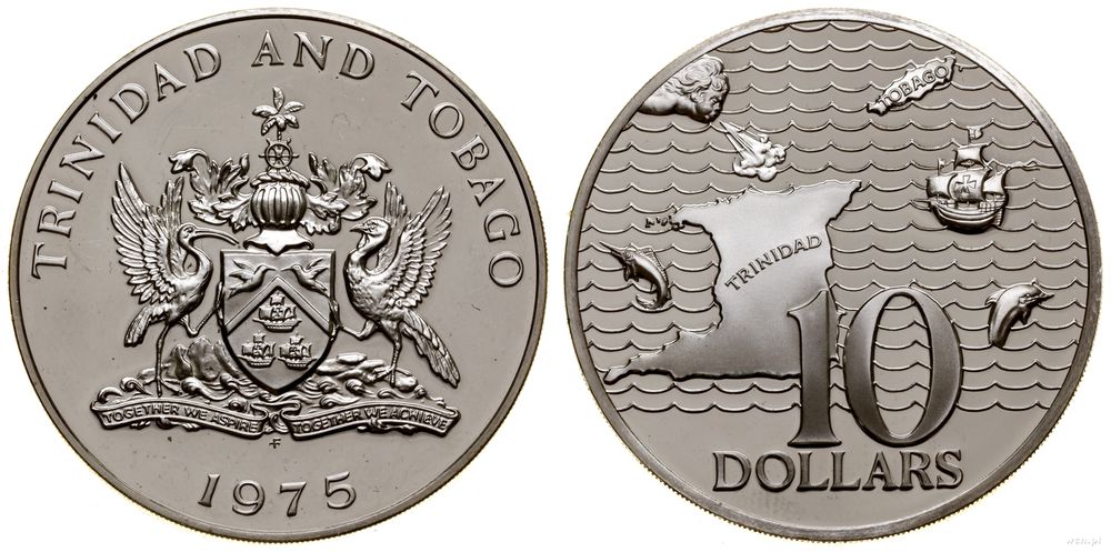 Trynidad i Tobago, 10 dolarów, 1975