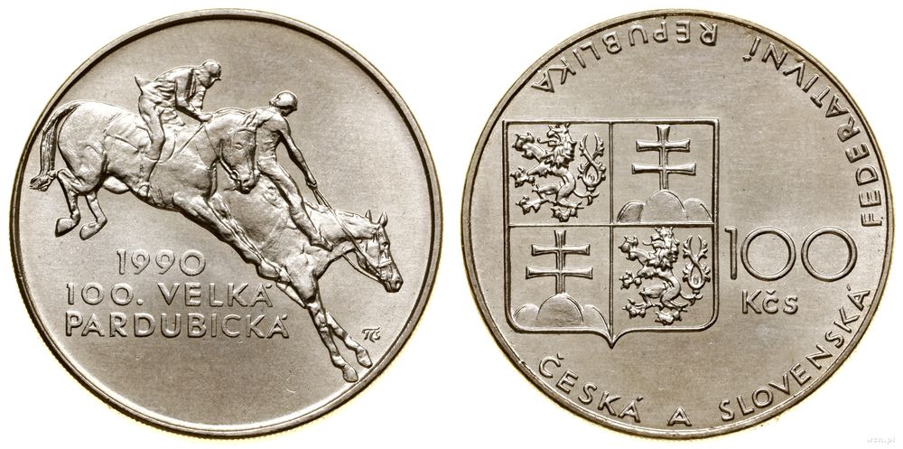 Czechosłowacja, 100 koron, 1990