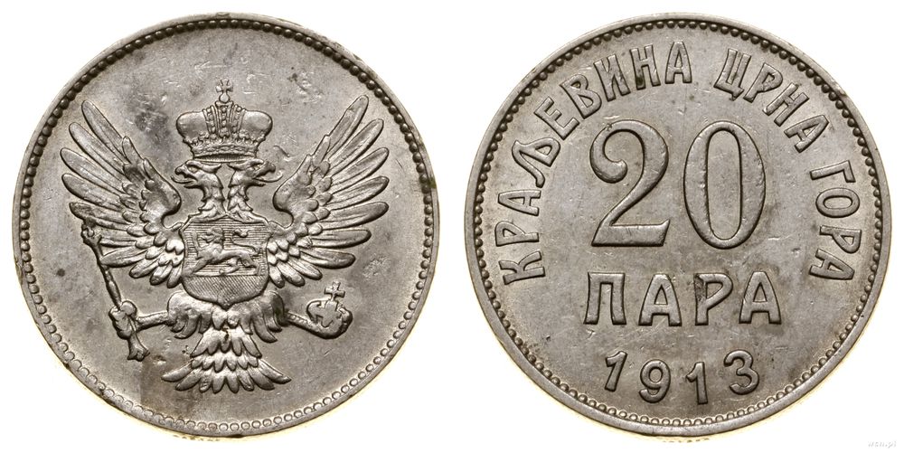 Czarnogóra, 20 para, 1913