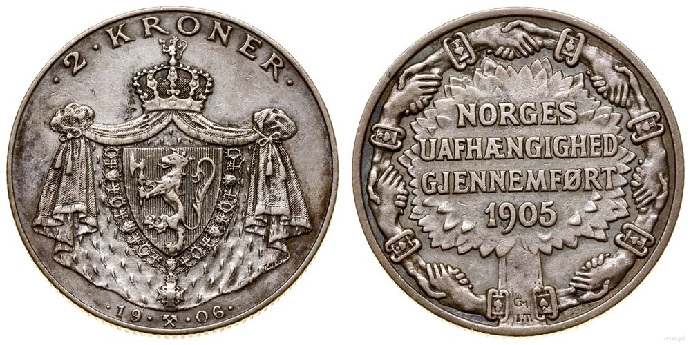 Norwegia, 2 korony, 1906