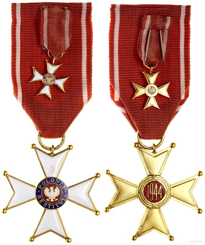 Polska, Krzyż Kawalerski Orderu Odrodzenia Polski z miniaturą, od 1944