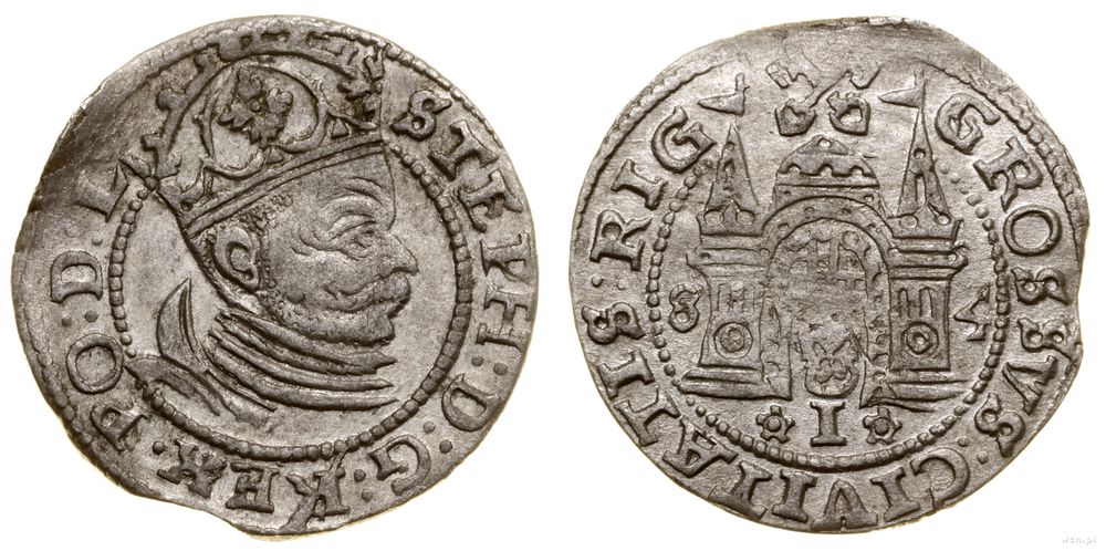 Polska, grosz, 1584