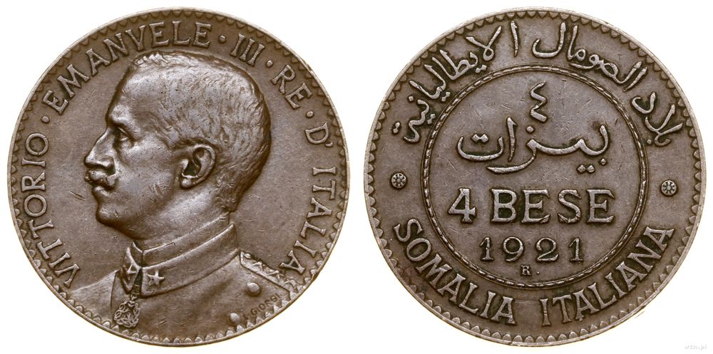 Somalia, 4 bese, 1921 R