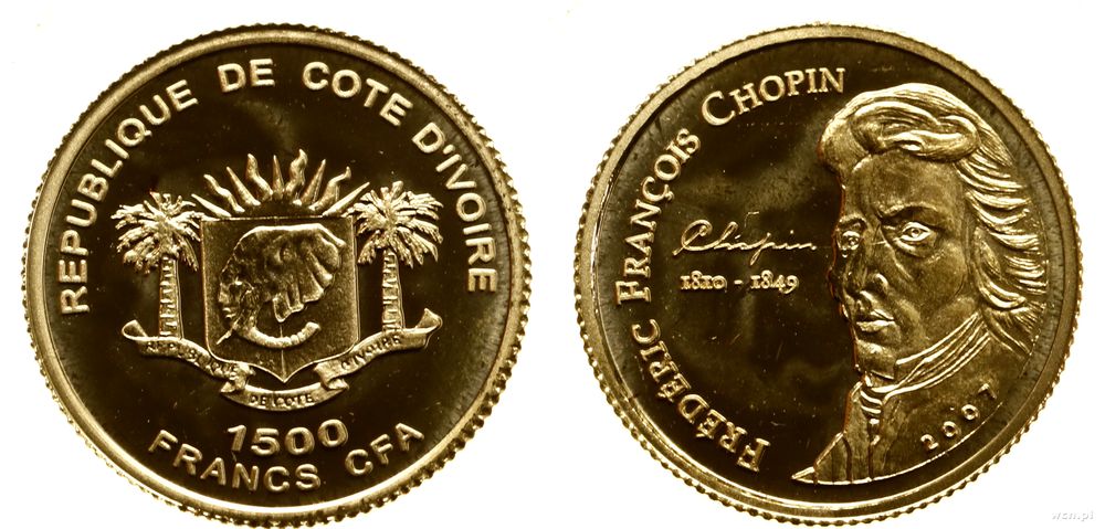 Wybrzeże Kości Słoniowej, 1.500 franków, 2007