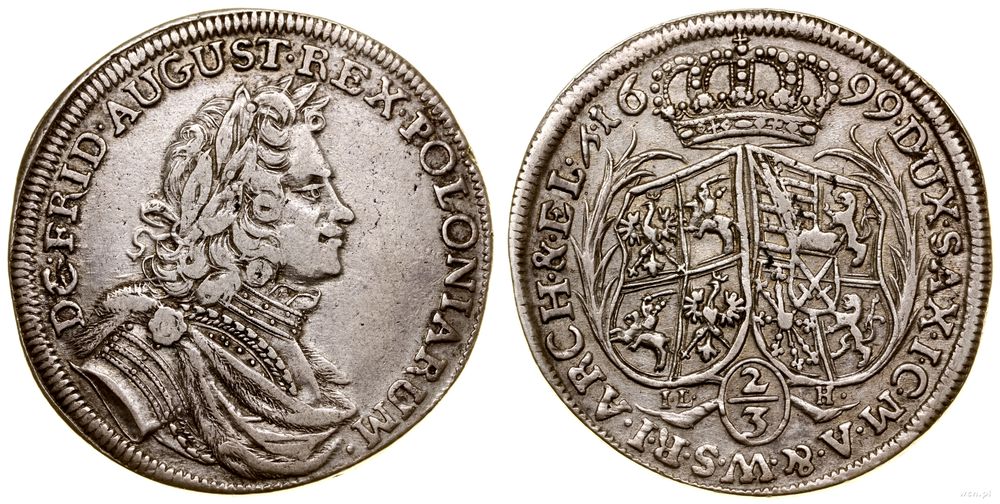 Polska, 2/3 talara (gulden), 1699 ILH