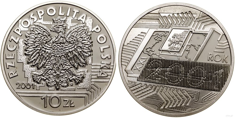 Polska, 10 złotych, 2001