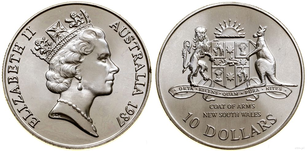 Australia, 10 dolarów, 1987