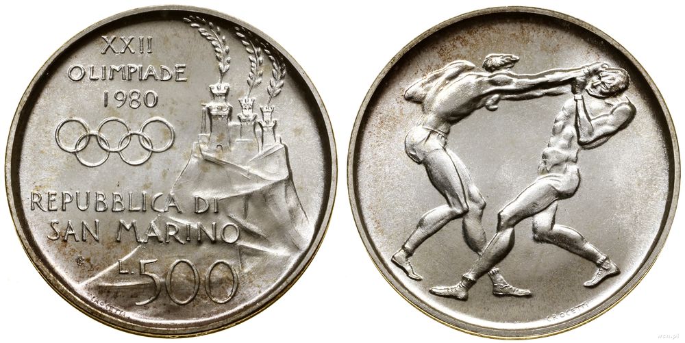 San Marino, 500 lirów, 1980