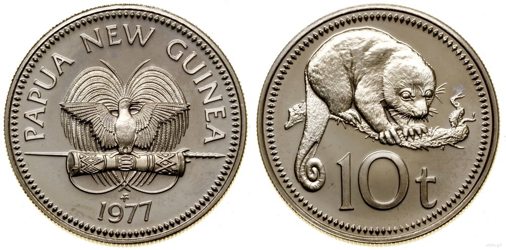 Papua Nowa Gwinea, 10 toea, 1977