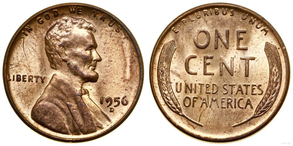 Stany Zjednoczone Ameryki (USA), 1 cent, 1956 D