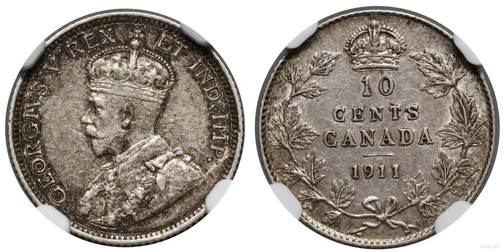 Kanada, 10 centów, 1911