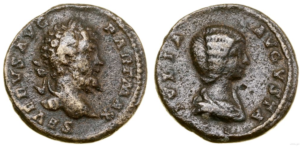 Cesarstwo Rzymskie, denar - fałszerstwo z epoki, 202–205
