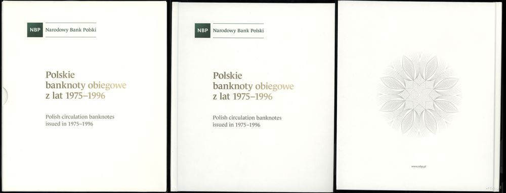 akcesoria numizmatyczne, klaser po zestawie - banknoty polskie 1975-1996 (bez banknotów)