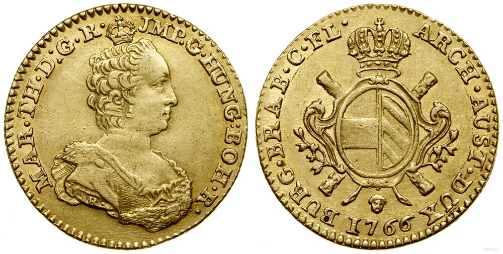 Austria, podwójny suweren d’or, 1766