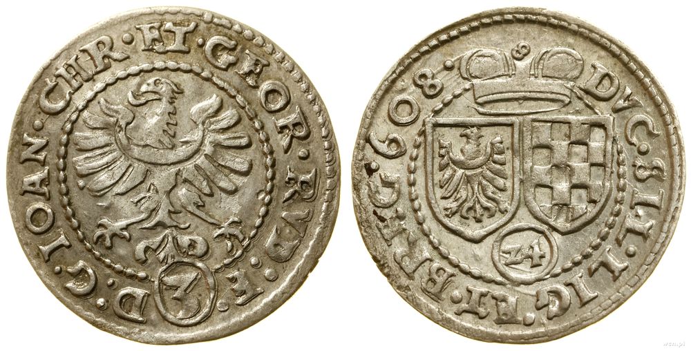 Śląsk, 3 krajcary, 1608