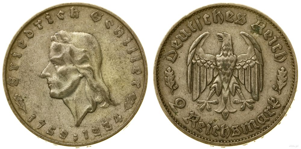 Niemcy, 2 marki, 1934 F