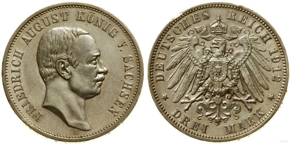 Niemcy, 3 marki, 1912 E