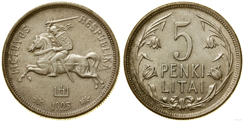 Litwa, 5 litów, 1925