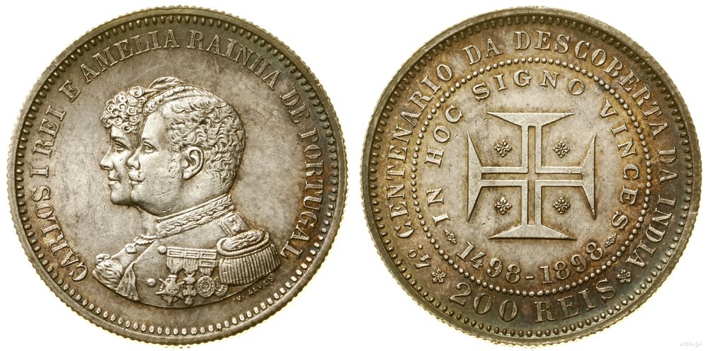 Portugalia, 200 realów, 1898