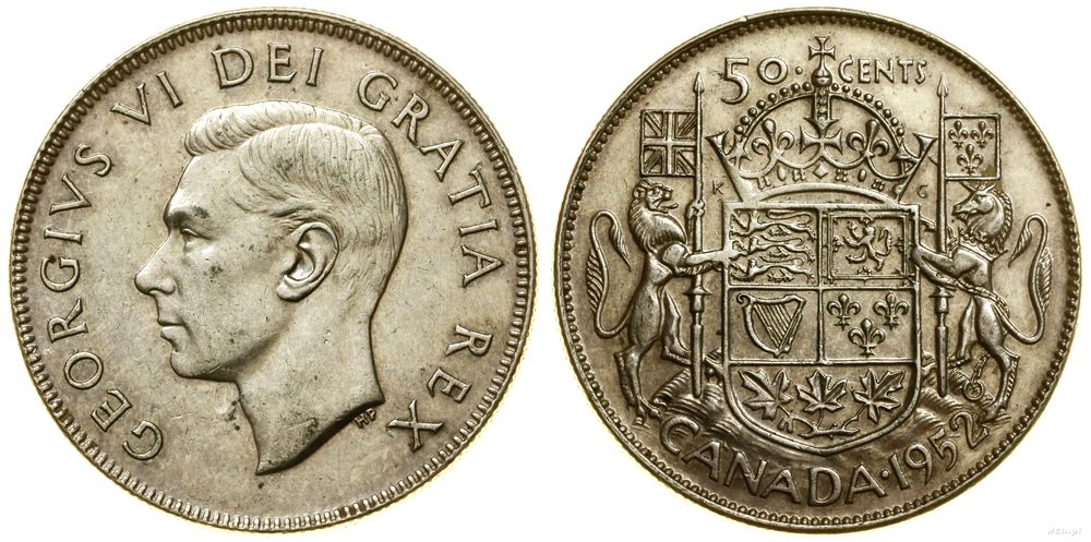 Kanada, 50 centów, 1952