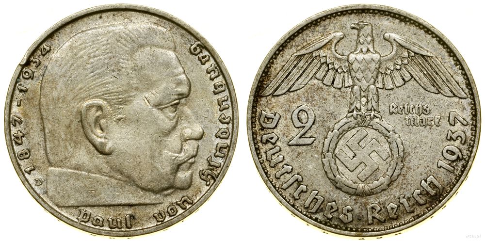 Niemcy, 2 marki, 1937 D