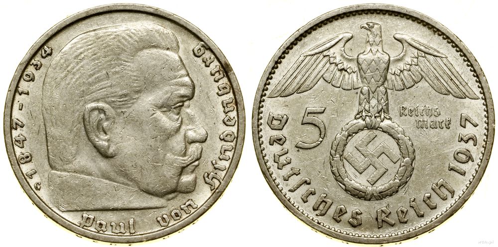 Niemcy, 5 marek, 1937 G