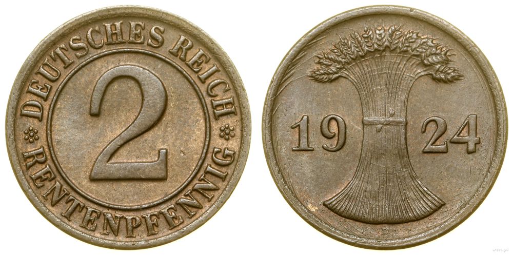 Niemcy, 2 fenigi, 1924 D