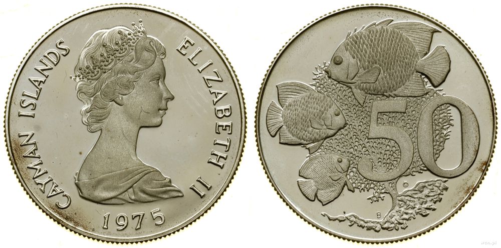 Kajmany, 50 centów, 1975
