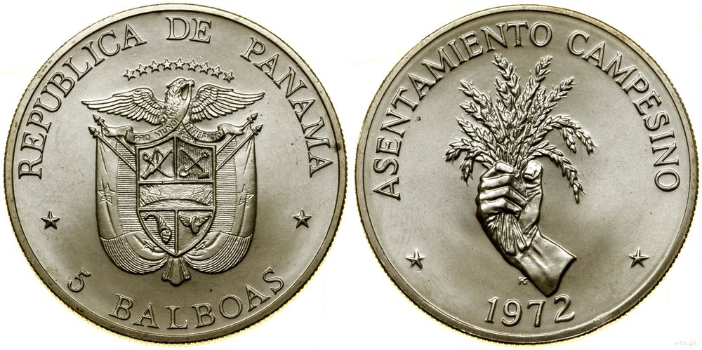 Panama, 5 balboa, 1972