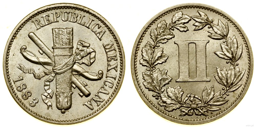 Meksyk, 2 cenatvo, 1883