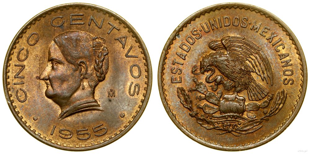 Meksyk, 5 centavo, 1955
