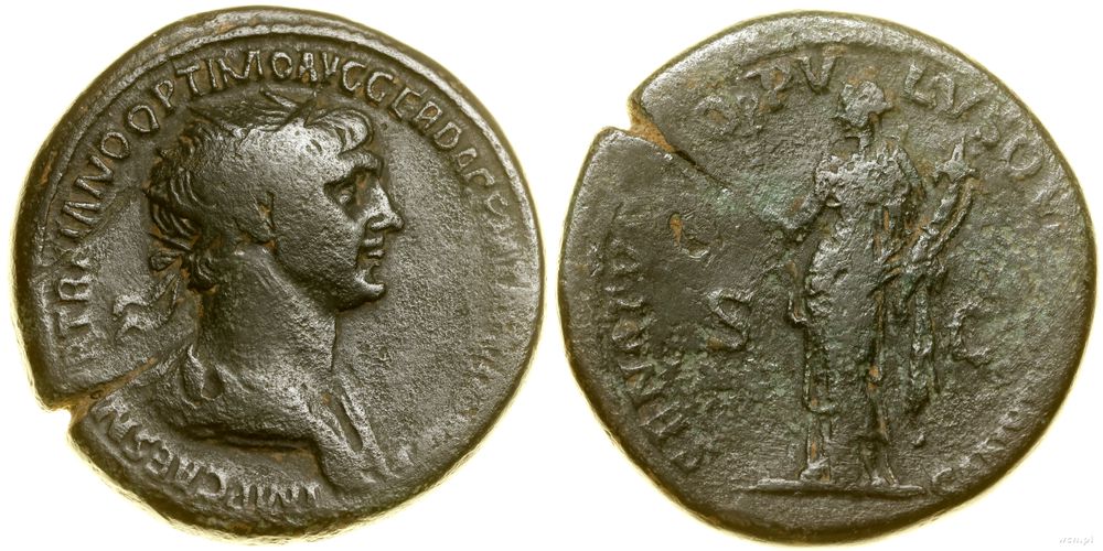 Cesarstwo Rzymskie, dupondius, 114–116