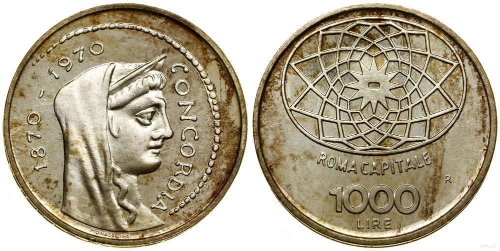 Włochy, 1.000 lirów, 1970 R