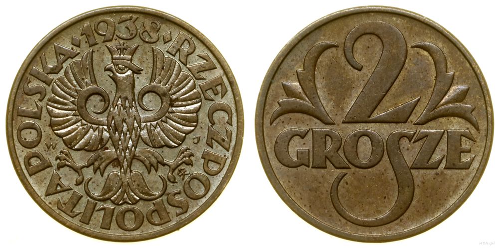 Polska, 2 grosze, 1938