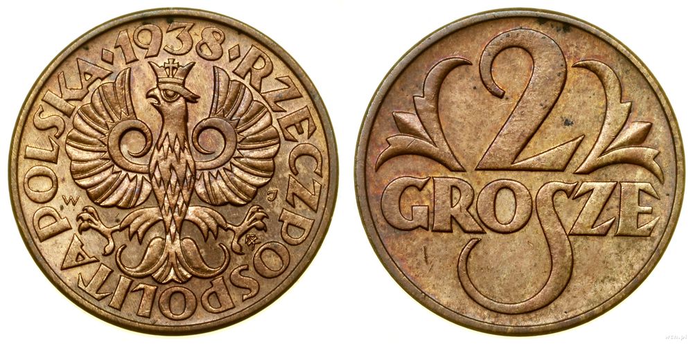 Polska, 2 grosze, 1938