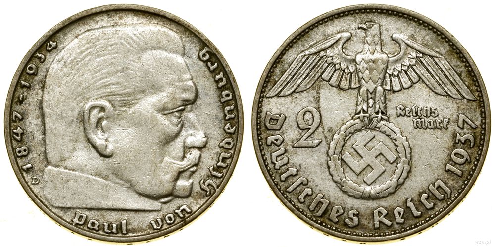 Niemcy, 2 marki, 1937 D